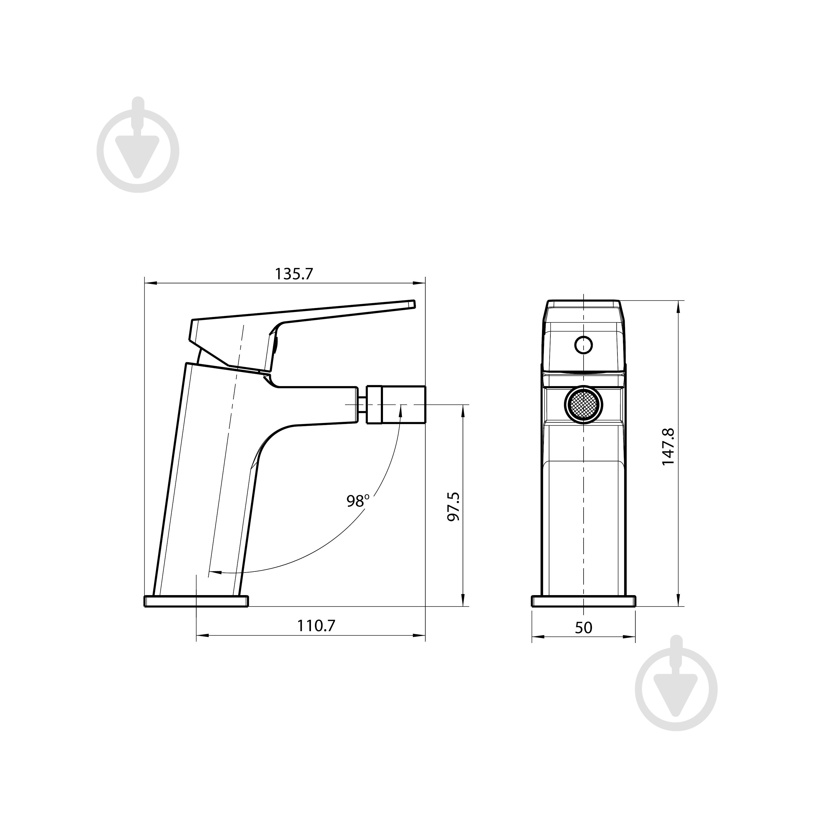 Смеситель для биде Koller Pool Neon Cube - фото 4