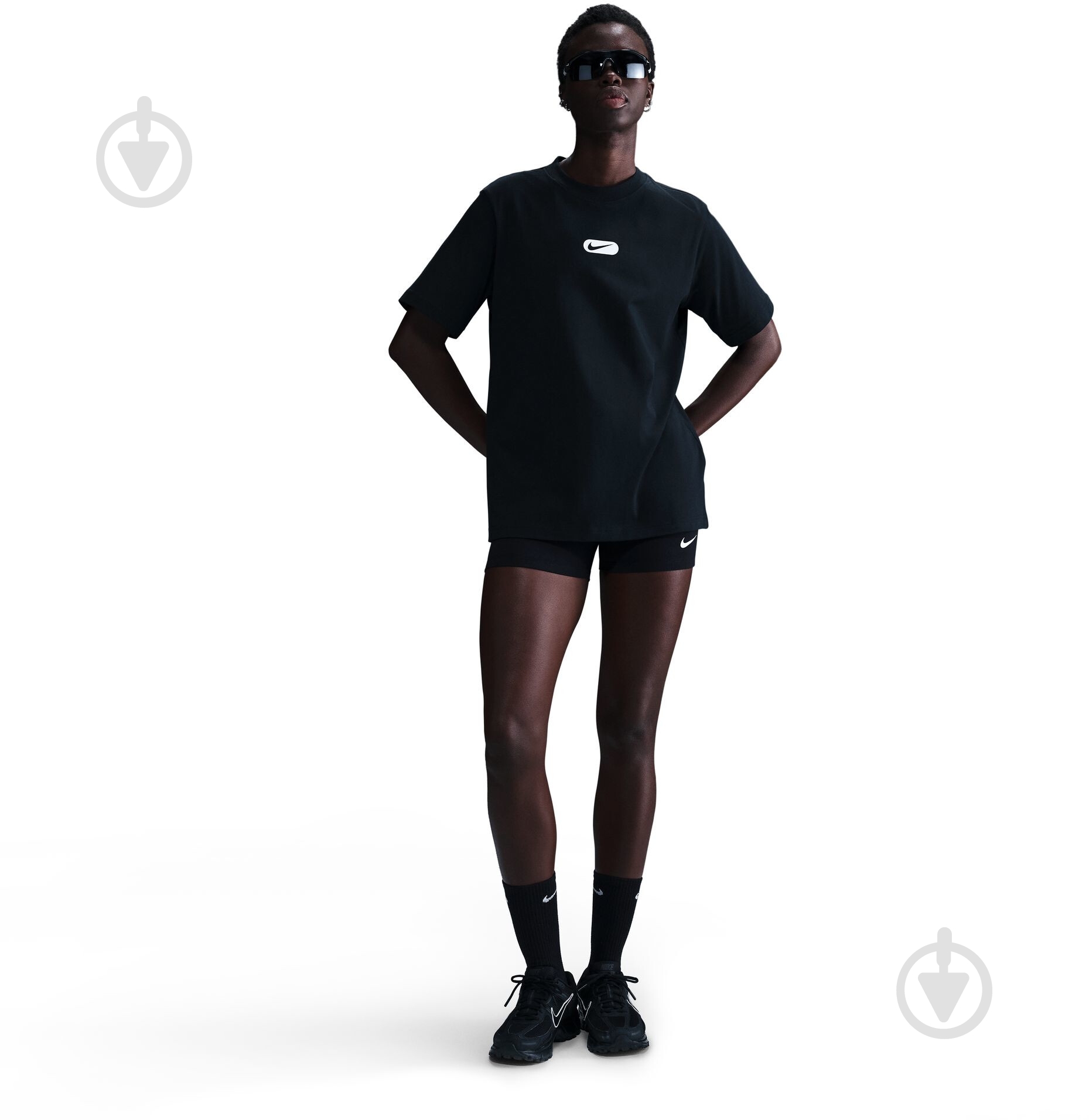 Футболка Nike W NSW CLUB SS TEE OC SWOOSH HQ1698-010 р.XS чорний - фото 2