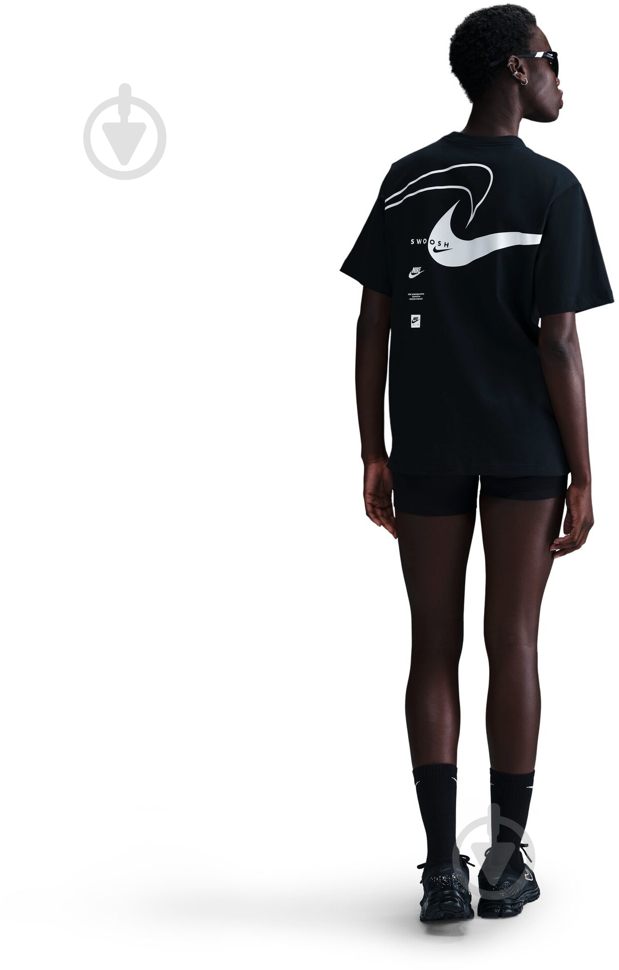 Футболка Nike W NSW CLUB SS TEE OC SWOOSH HQ1698-010 р.XS чорний - фото 3