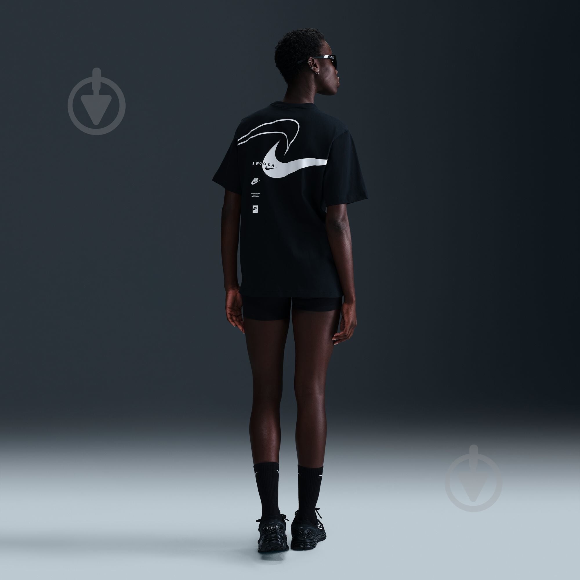 Футболка Nike W NSW CLUB SS TEE OC SWOOSH HQ1698-010 р.XS чорний - фото 7