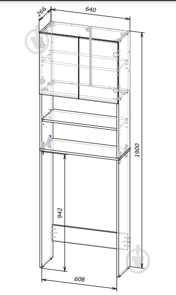 Шафа для пральної машини Doros Лола Міні дуб Евок - фото 9 Шафа для пральної машини Doros Лола Міні дуб Евок - фото 9