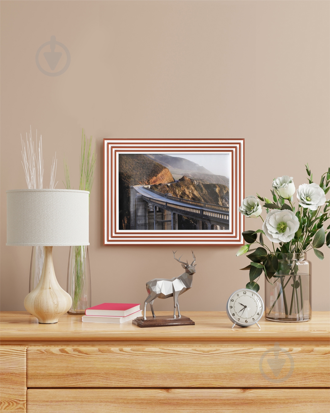Рамка для фотографии со стеклом MARCO decor 4017 1 фото 15х20 см бело-оранжевый - фото 5