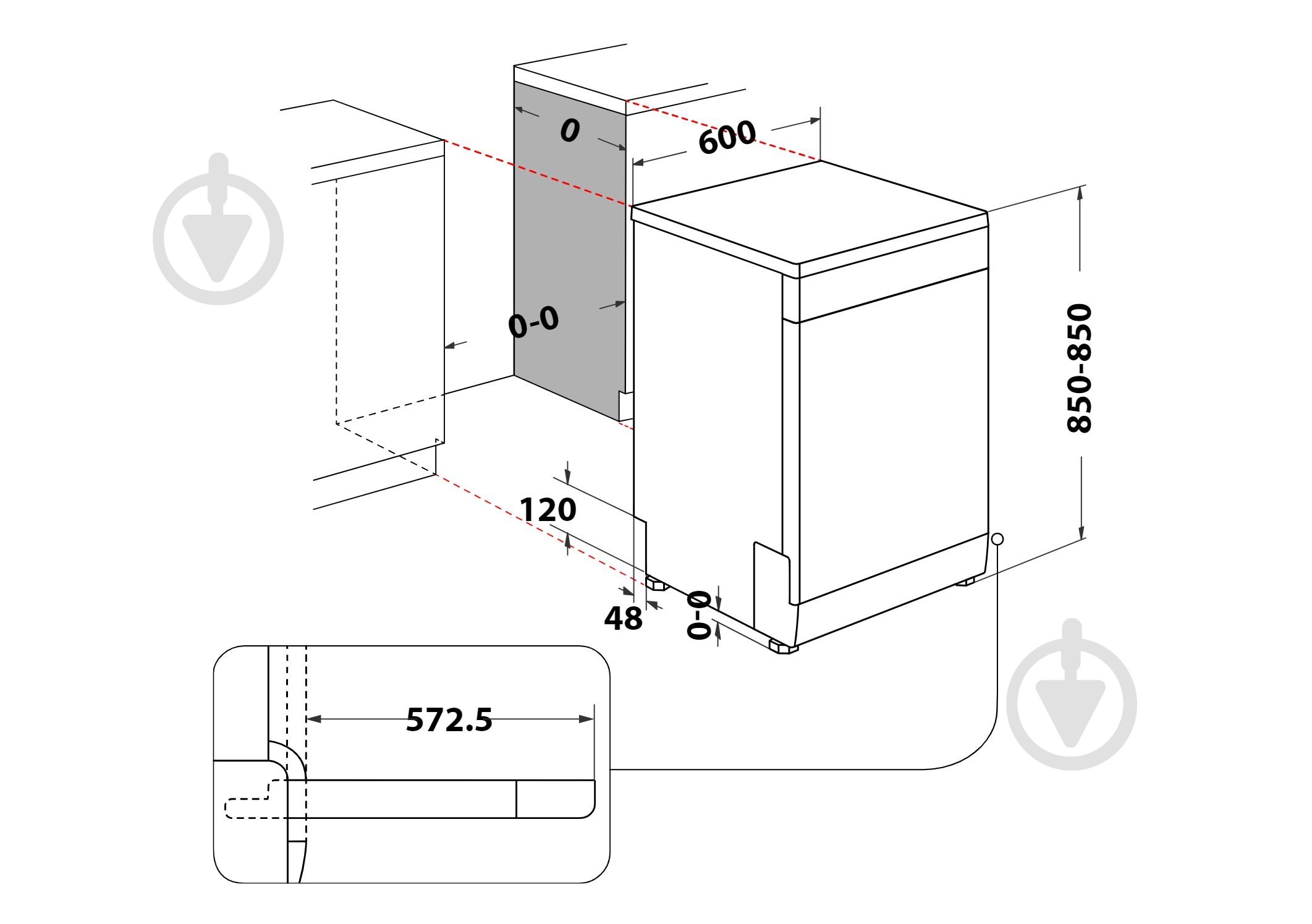 Посудомийна машина Whirlpool W2F HD624 X - фото 6