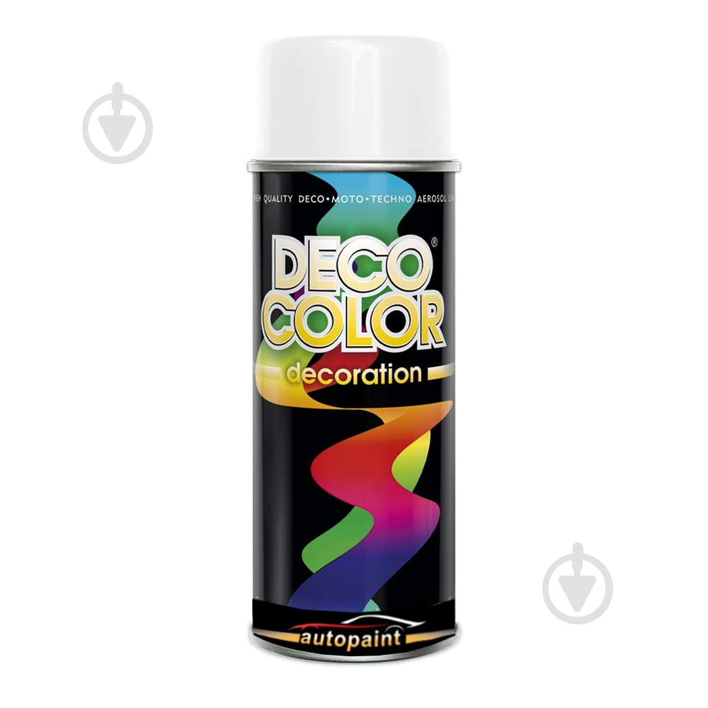 Краска аэрозольная RAL 9010 белый глянец DecoColor 400 мл - фото 1 Краска аэрозольная RAL 9010 белый глянец DecoColor 400 мл - фото 1