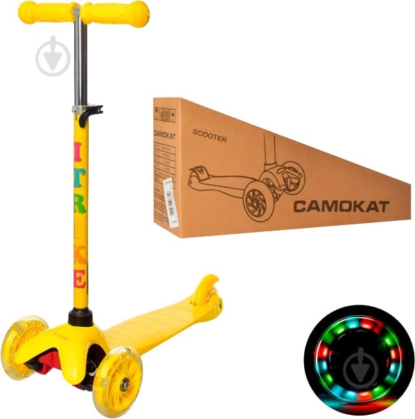 Самокат iTrike детский Mini BB 3-013-4-Y (BB 3-013-4) желтый - фото 2
