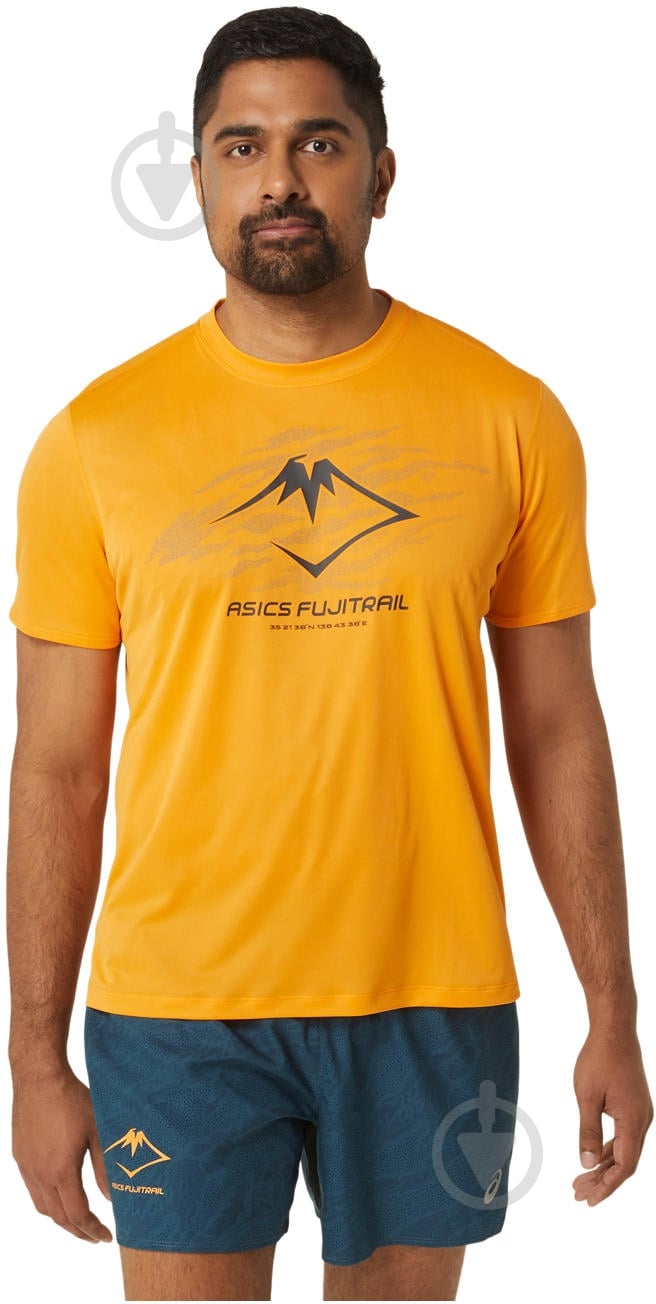 Футболка Asics FUJITRAIL LOGO SS TOP 2011C981_800 р.S оранжевый - фото 1