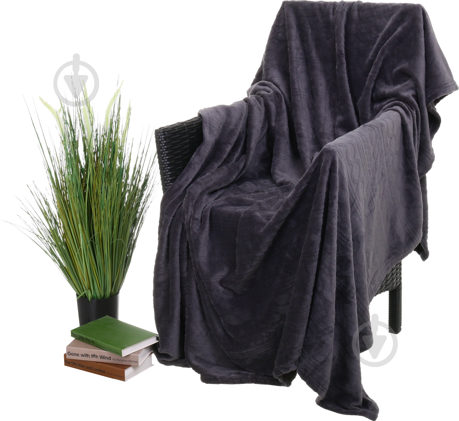 Плед Basic Asphault 160x200 см темно-серый La Nuit - фото 1