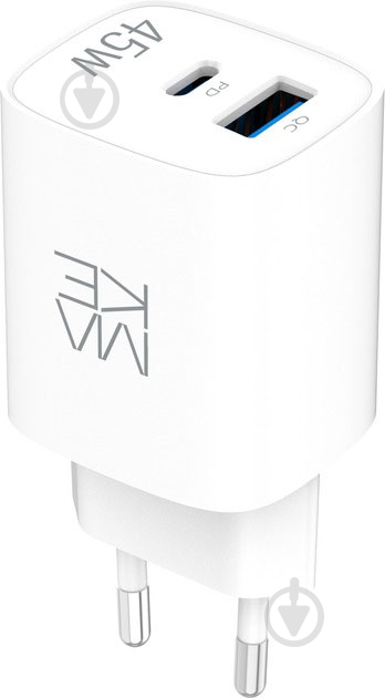 Зарядний пристрій Make 45W GaN PD + QC3.0 (MCW-4521GWH) - фото 7