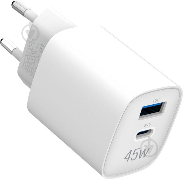 Зарядний пристрій Make 45W GaN PD + QC3.0 (MCW-4521GWH) - фото 6