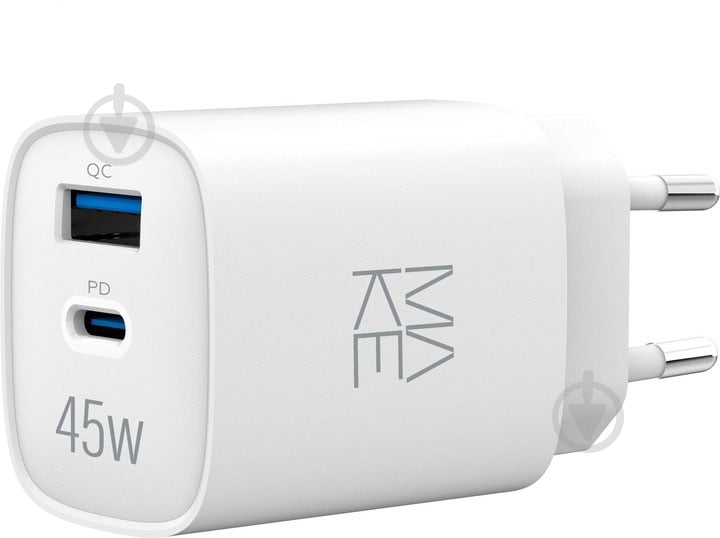 Зарядний пристрій Make 45W GaN PD + QC3.0 (MCW-4521GWH) - фото 3