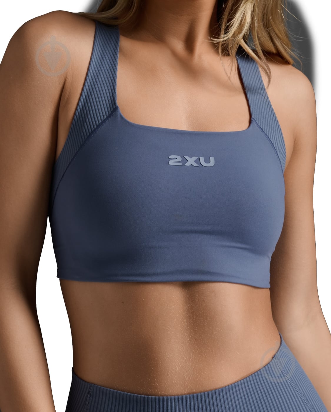 Бра 2XU RIBBED LONGLINE BRA WR7280a_IND/BST р.S серый - фото 4