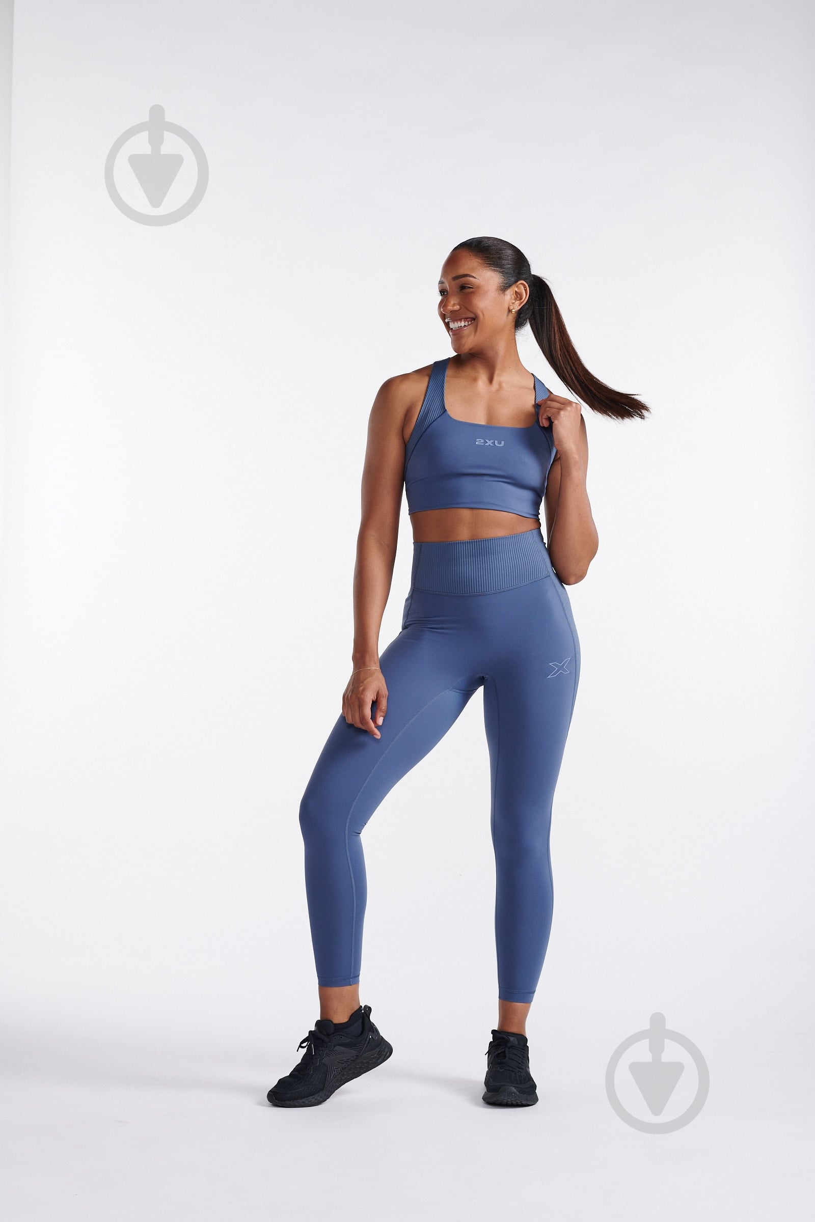 Бра 2XU RIBBED LONGLINE BRA WR7280a_IND/BST р.S серый - фото 7