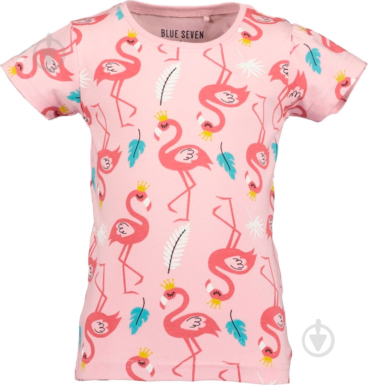 Футболка детские Blue Seven Flamingo AOP р.122 розалия 702278 X * 98 - фото 1