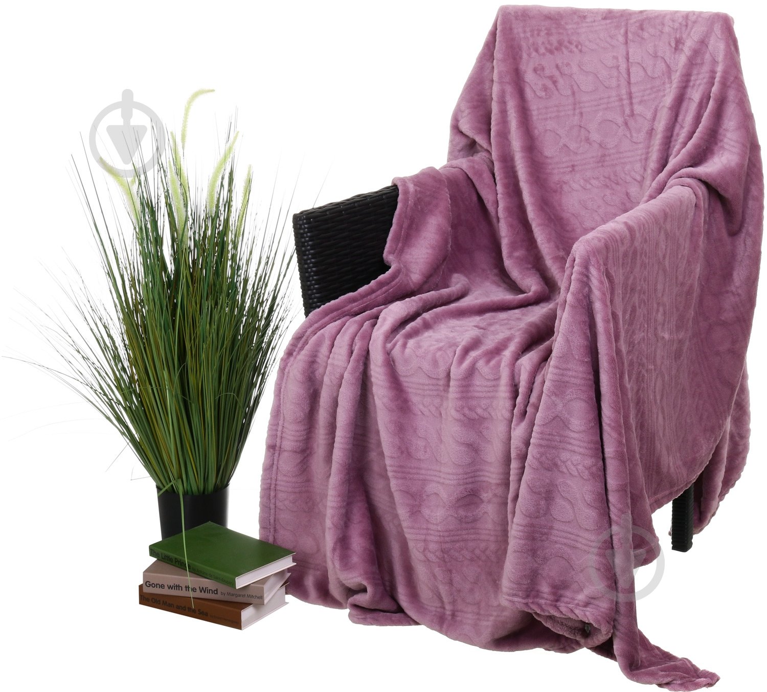 Плед Basic Elderberry 160x200 см розовый La Nuit - фото 1