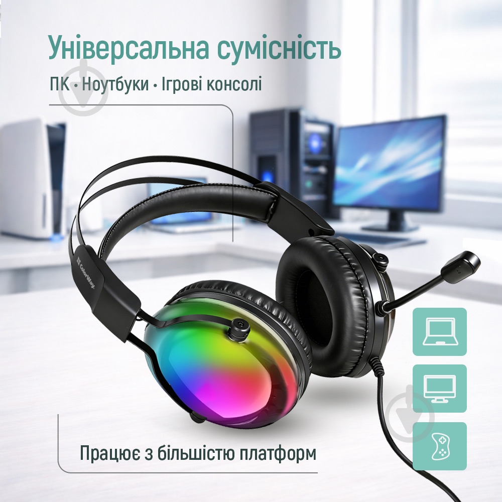 Наушники ColorWay black (CW-HPG04BK) - фото 7