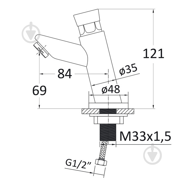 Кран-дозатор RJ Push RBZ233-1 - фото 2