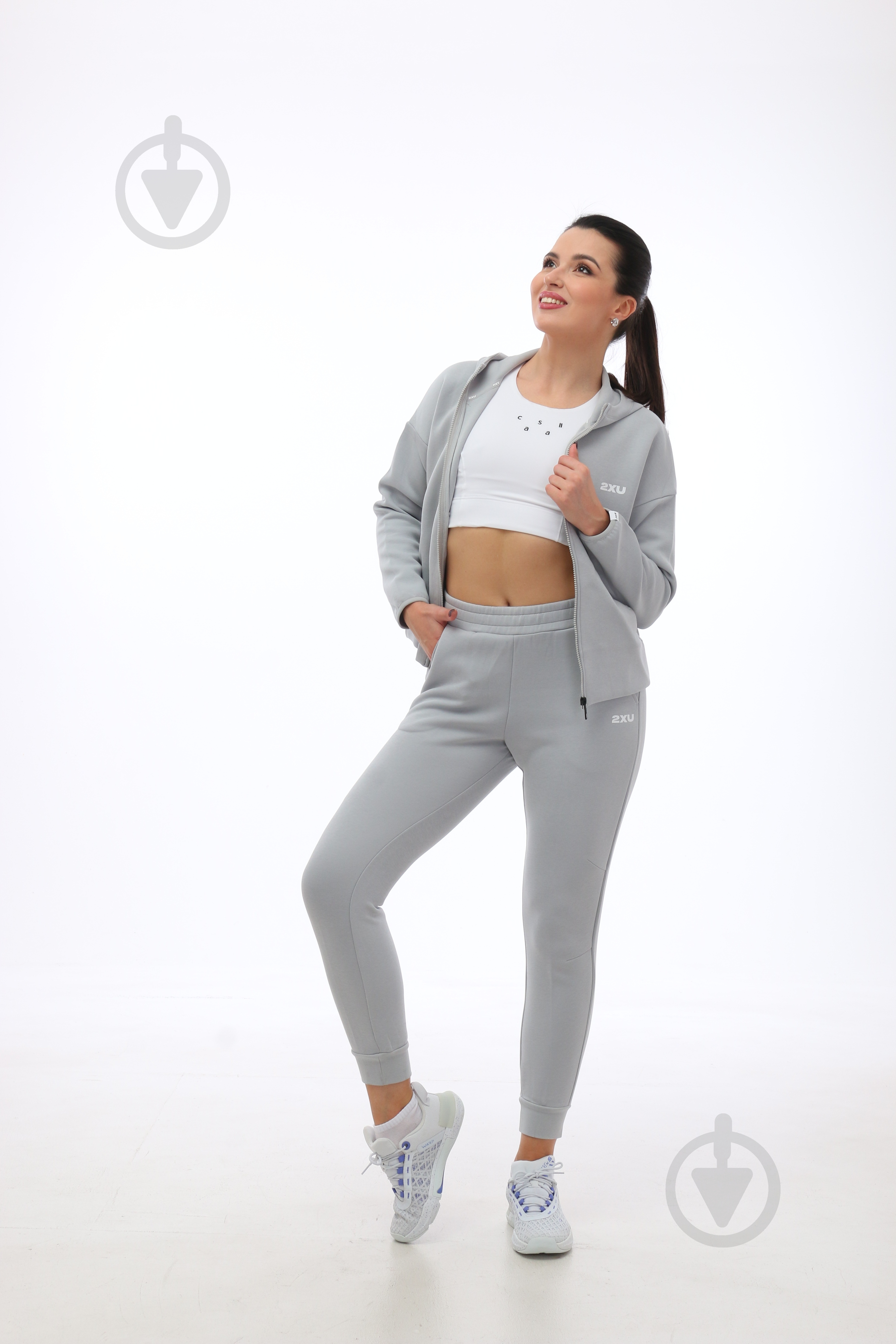 Джемпер 2XU Commute Full Zip Hoodie WR7078a_HBM/WHT р.L серый - фото 15 Джемпер 2XU Commute Full Zip Hoodie WR7078a_HBM/WHT р.L серый - фото 15