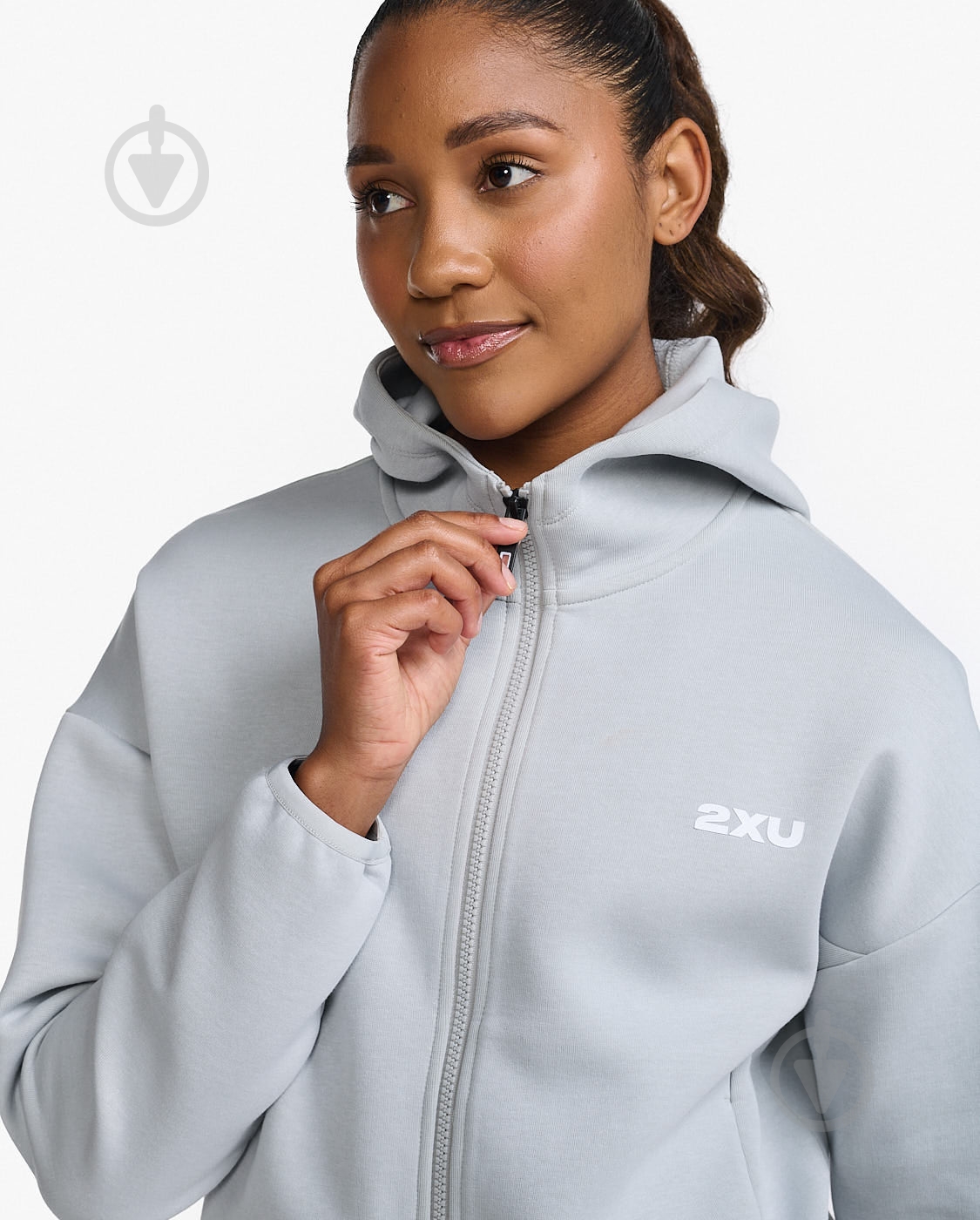 Джемпер 2XU Commute Full Zip Hoodie WR7078a_HBM/WHT р.L серый - фото 6 Джемпер 2XU Commute Full Zip Hoodie WR7078a_HBM/WHT р.L серый - фото 6