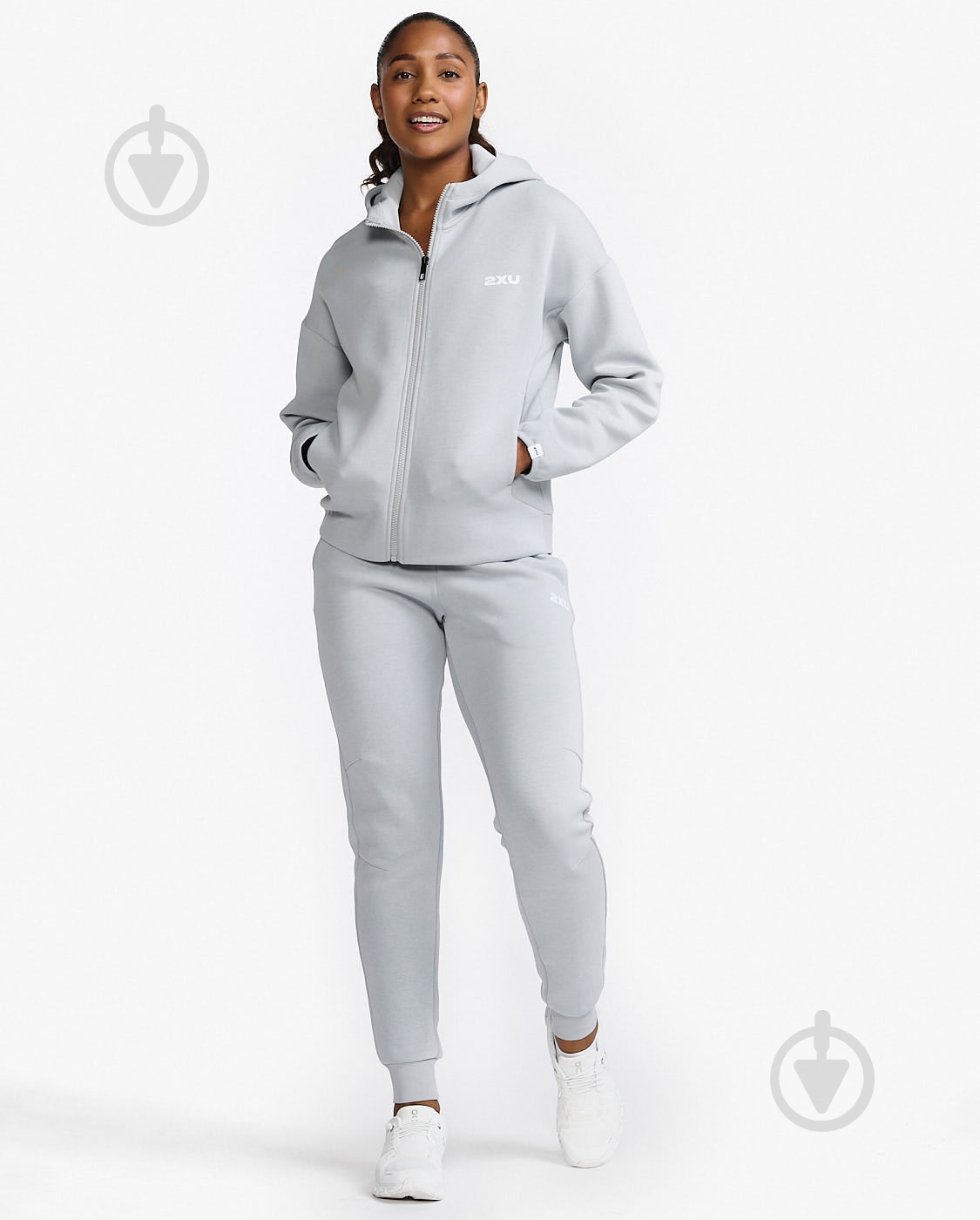 Джемпер 2XU Commute Full Zip Hoodie WR7078a_HBM/WHT р.L серый - фото 9 Джемпер 2XU Commute Full Zip Hoodie WR7078a_HBM/WHT р.L серый - фото 9