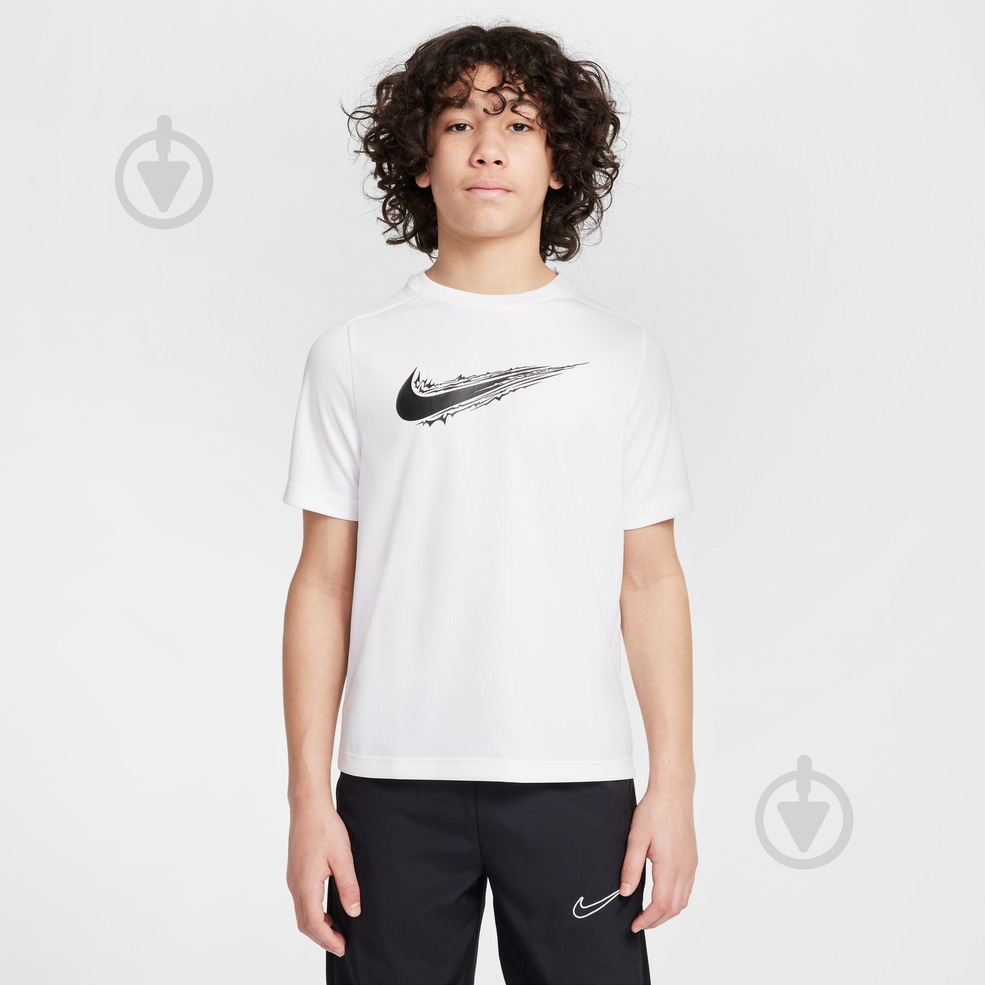 Футболка Nike B NK DF MULTI SS TOP HBR HF8100-100 р.XL белый - фото 1 Футболка Nike B NK DF MULTI SS TOP HBR HF8100-100 р.XL белый - фото 1