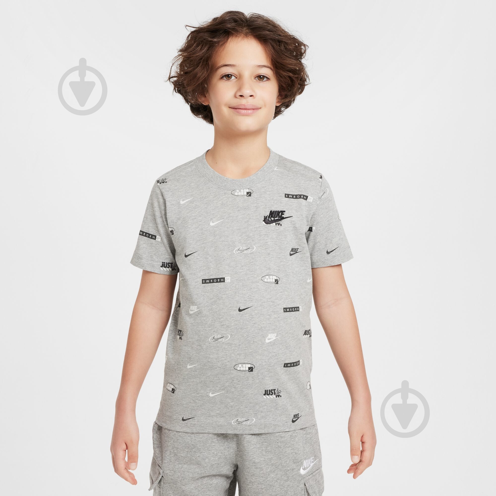 Футболка Nike K NSW TEE AOP HM5851-063 р.XL сірий - фото 1