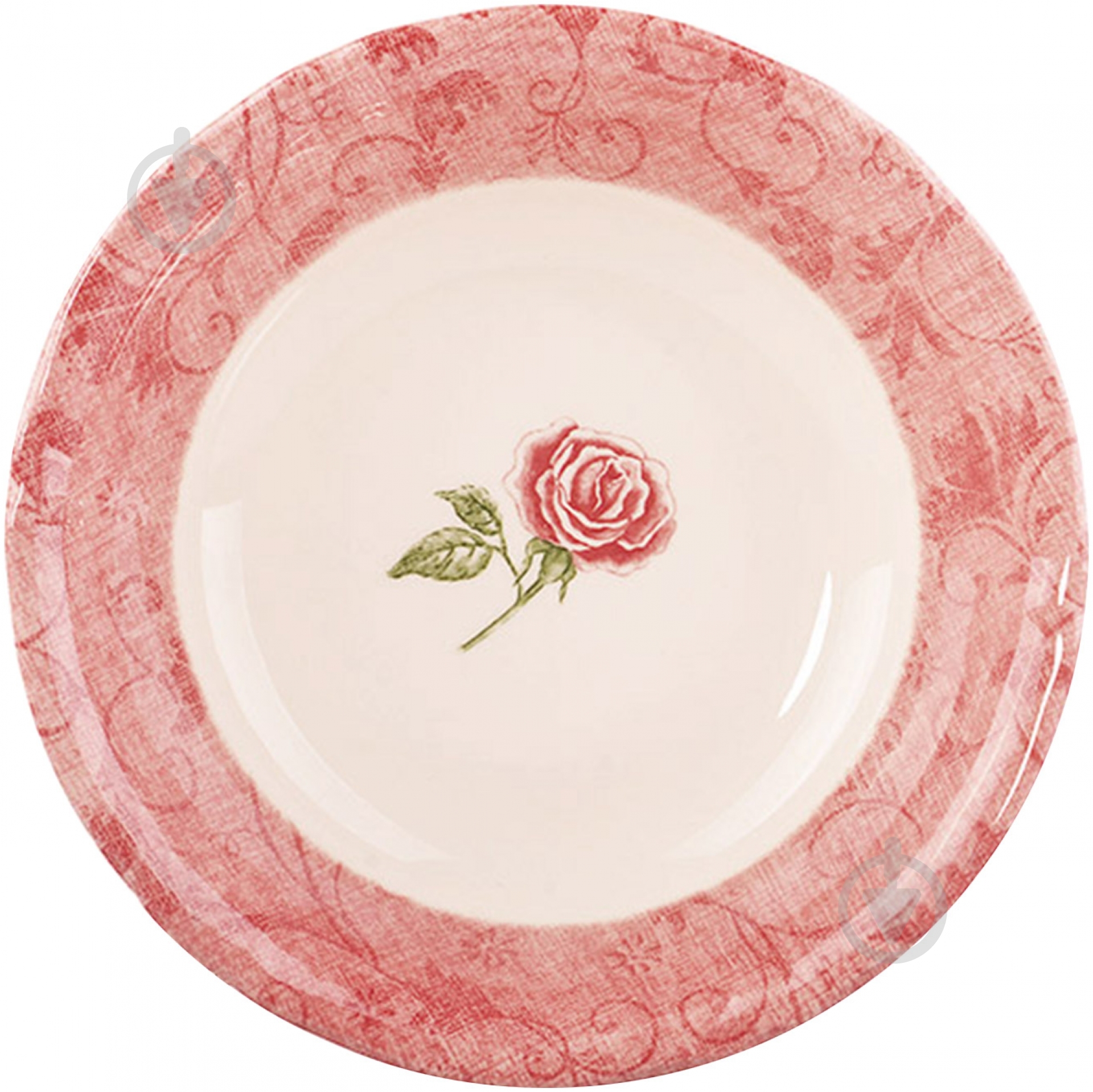 Салатник Claytan Ceramics Damascus flower Pink 24 см - фото 1