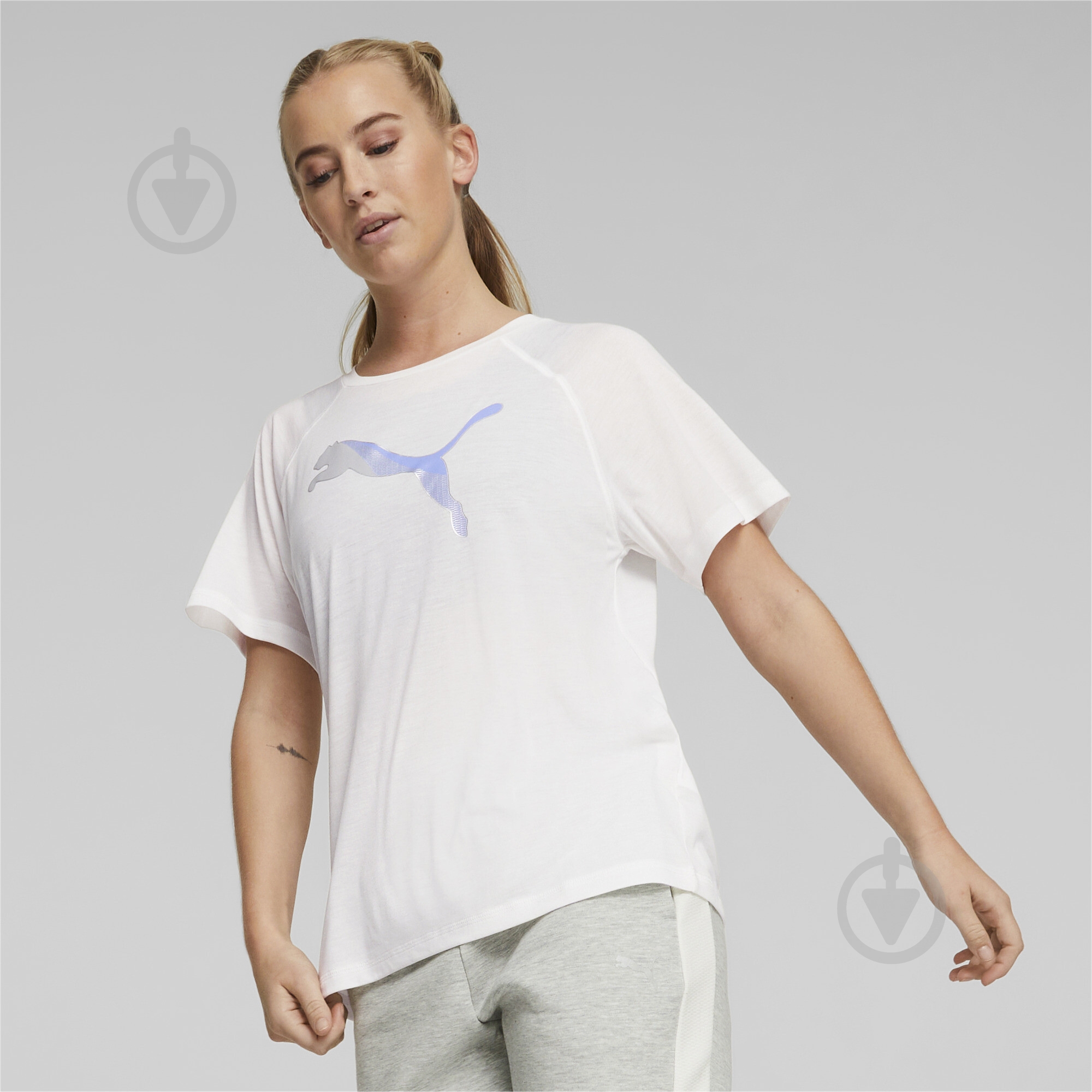 Футболка Puma EVOSTRIPE TEE 67306602 р.M белый - фото 3 Футболка Puma EVOSTRIPE TEE 67306602 р.M белый - фото 3