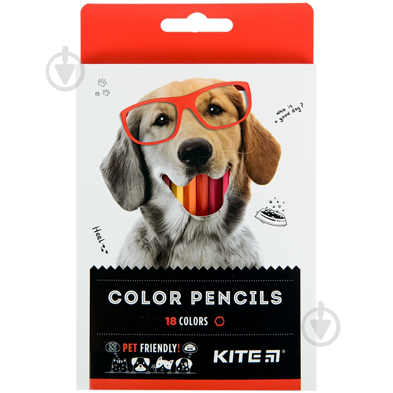 Карандаши цветные Dogs 18 шт. K22-052-1 KITE - фото 3