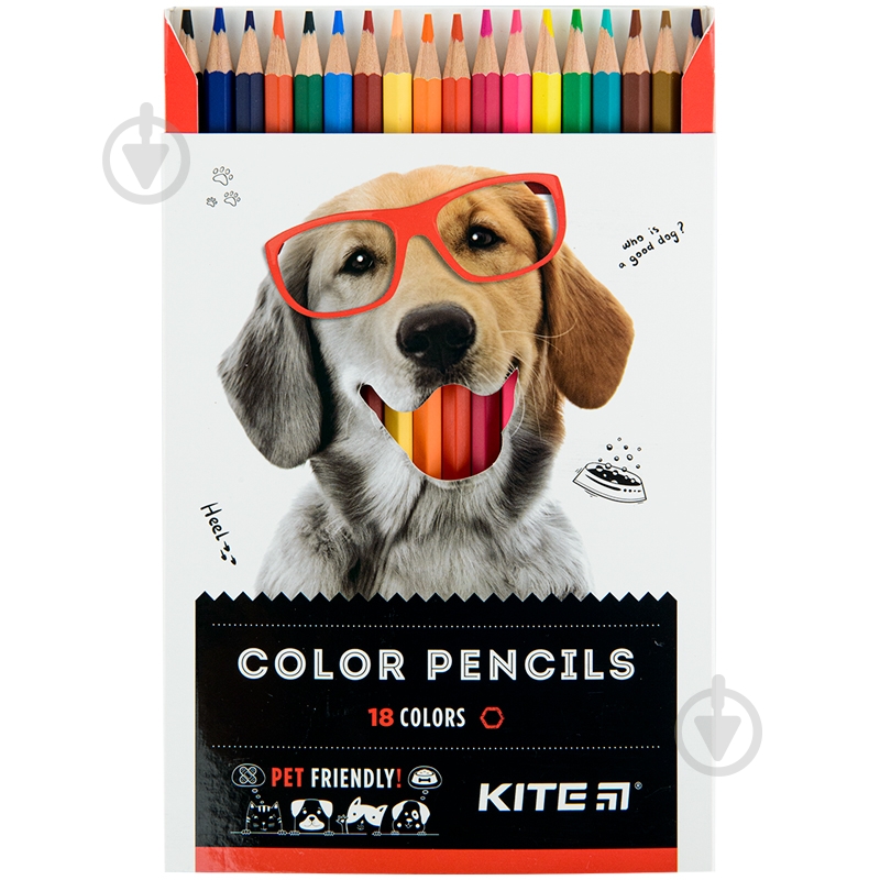 Карандаши цветные Dogs 18 шт. K22-052-1 KITE - фото 1