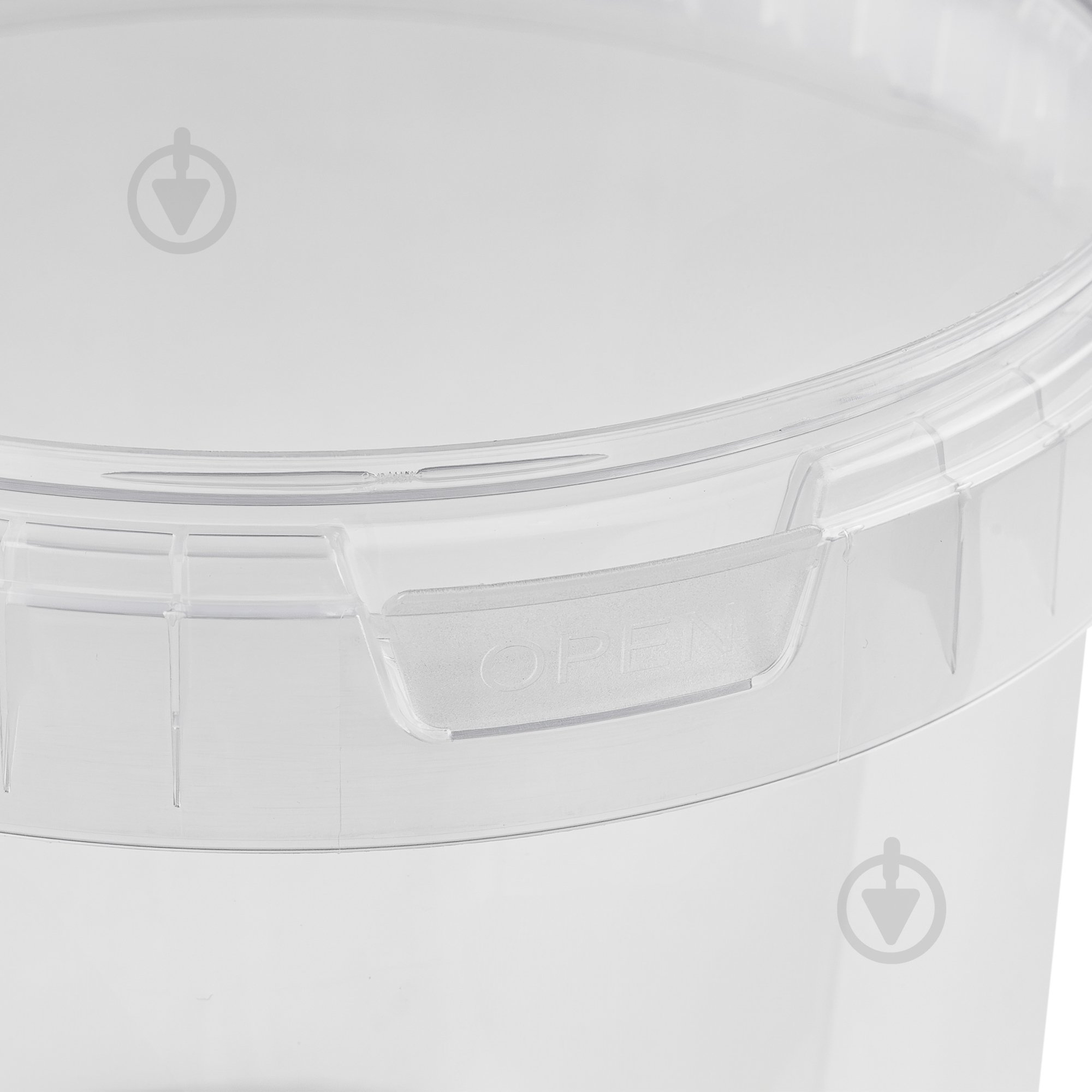 Відро звичайне Пласт-Бокс кругле з пластиковою ручкою 1 л прозорий - фото 3