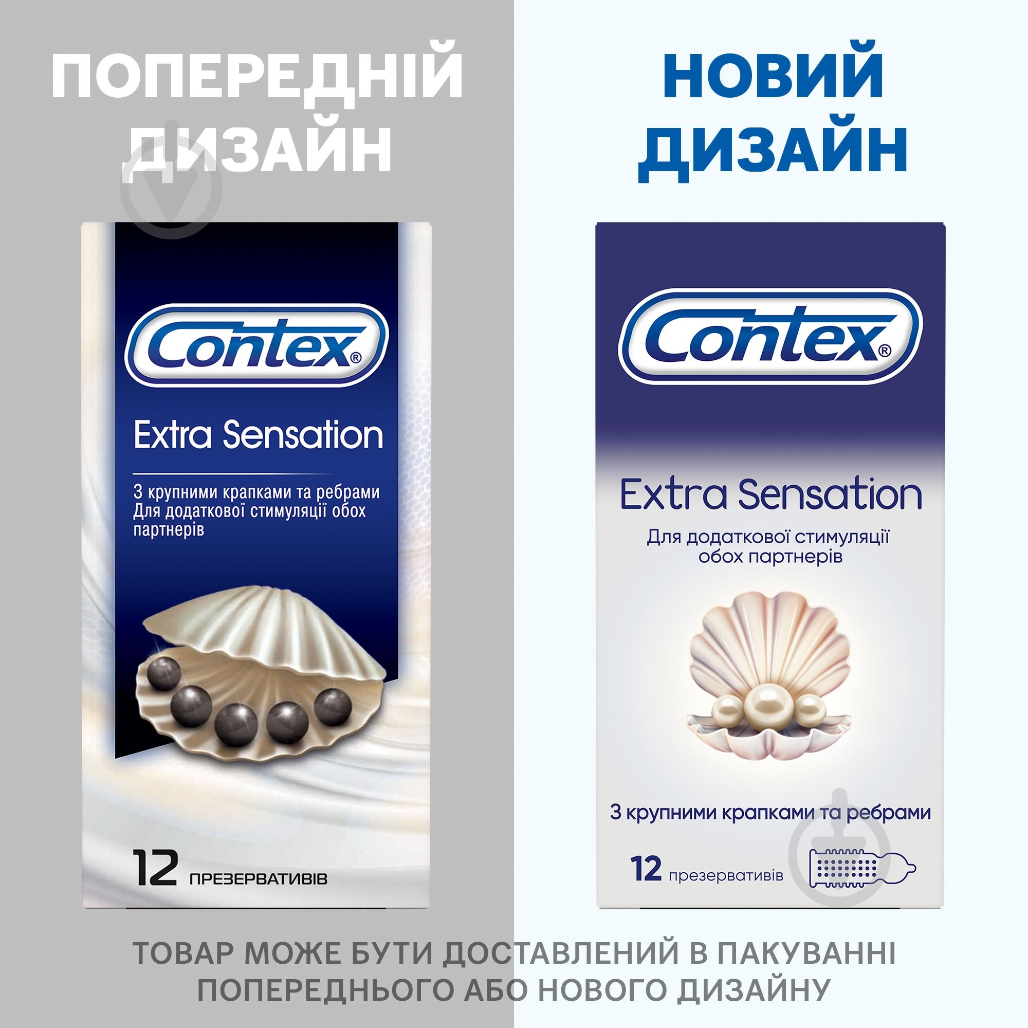 Презервативи Contex Extra Sensation (з крупними крапками та ребрами) 12 шт. - фото 2