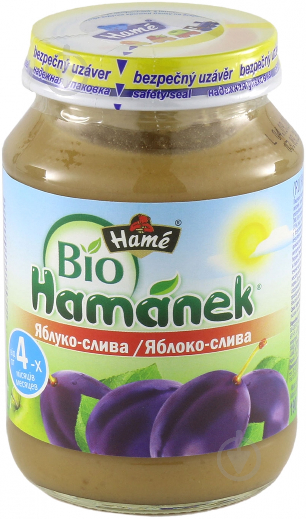 Пюре Hame Яблоко и слива ВІО 190 г 8595139747237 - фото 1 Пюре Hame Яблоко и слива ВІО 190 г 8595139747237 - фото 1