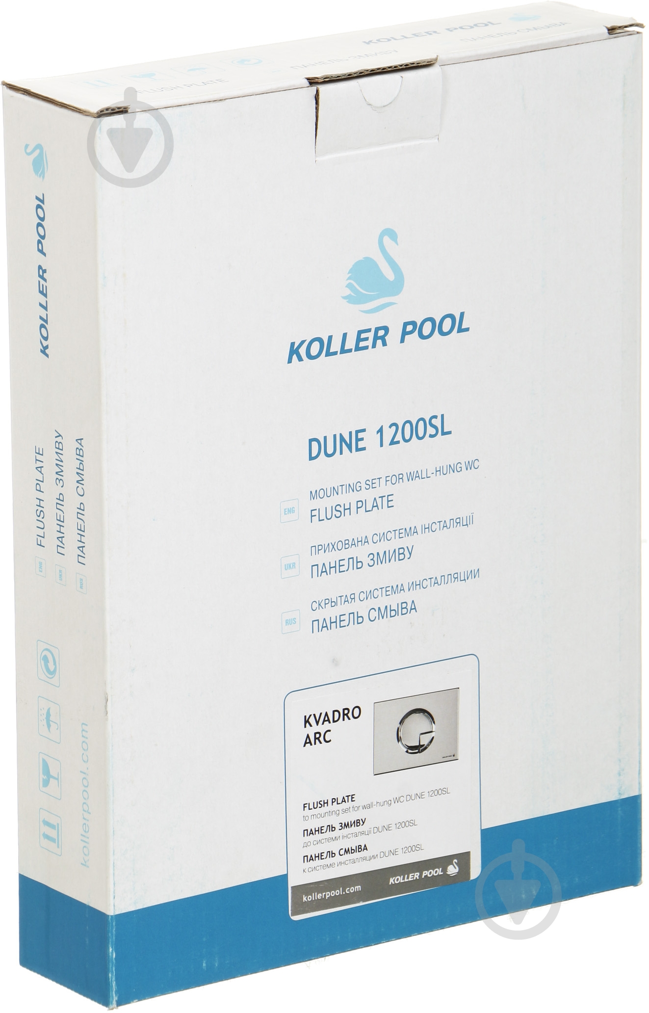 Панель смыва Koller Pool Kvadro Arch, хром глянец - фото 3