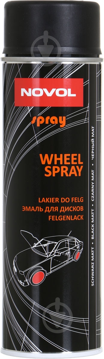 Лак Wheel Spray NOVOL 500 мл 34122 Черная матовая - фото 1 Лак Wheel Spray NOVOL 500 мл 34122 Черная матовая - фото 1
