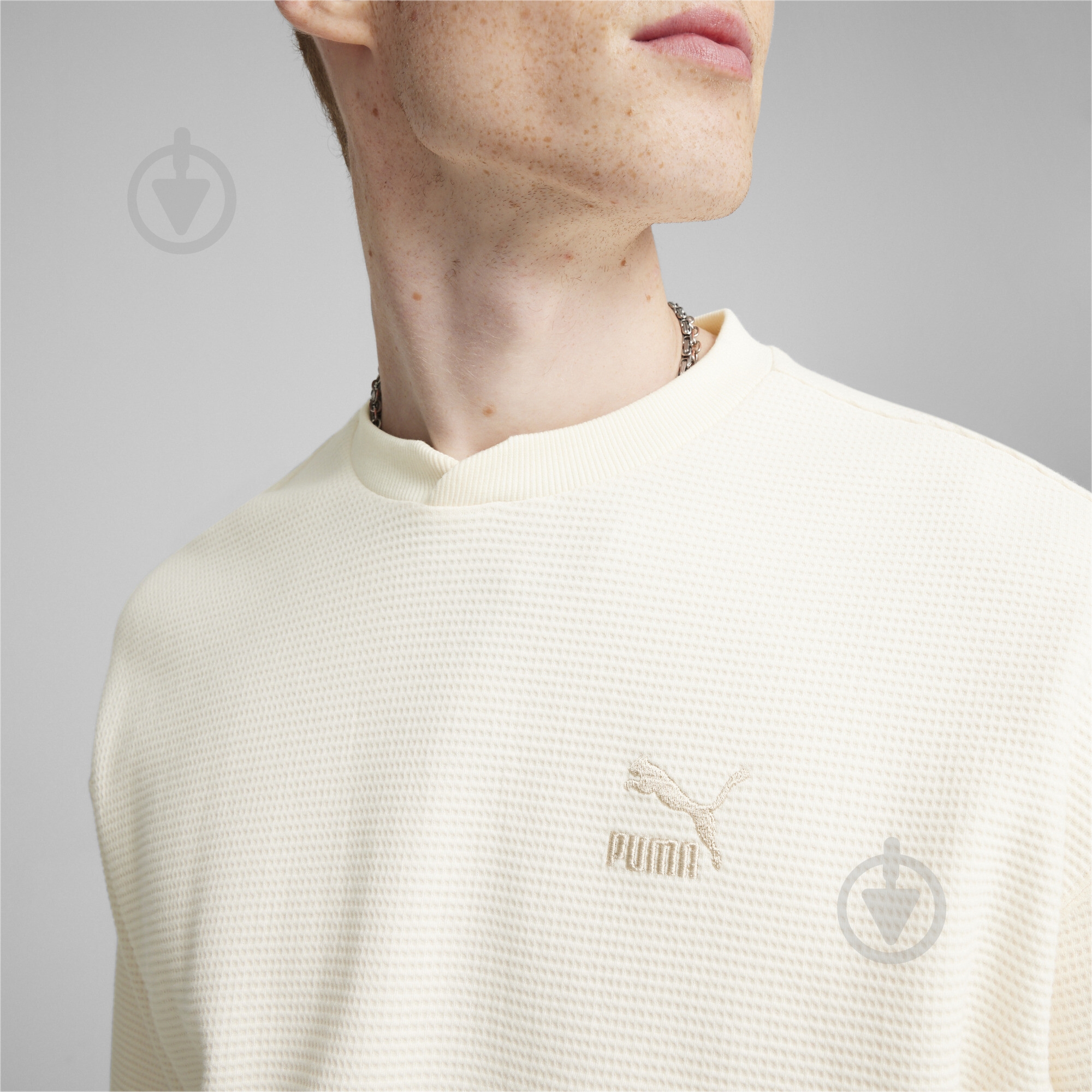 Свитшот Puma CLASSICS WAFFLE CREW 62425366 р.M бежевый - фото 5