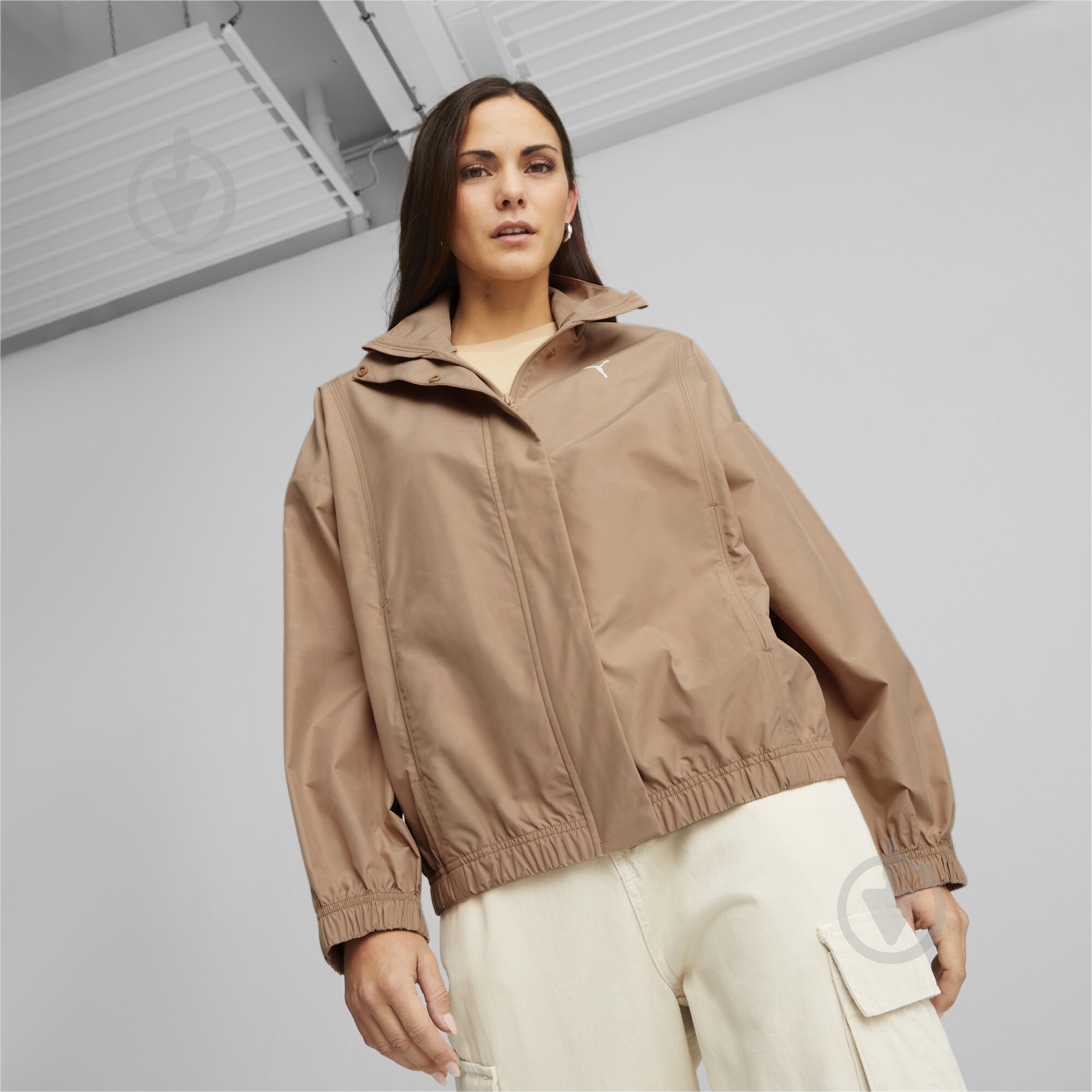 Куртка жіноча демісезонна Puma STYLE JACKET 67326089 р.S бежева - фото 4