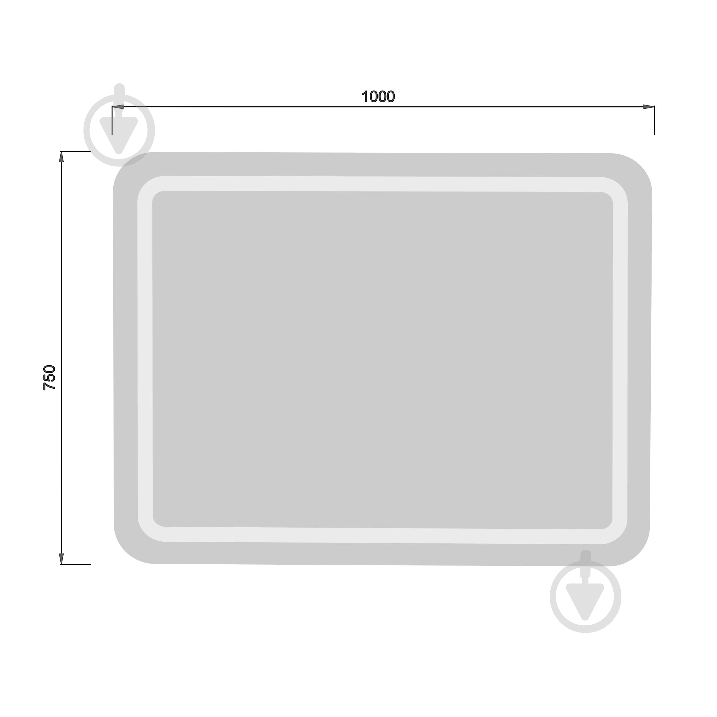 Зеркало Мойдодыр Палермо LED с подсветкой 100х75 см l 75x100 см - фото 7 Зеркало Мойдодыр Палермо LED с подсветкой 100х75 см l 75x100 см - фото 7
