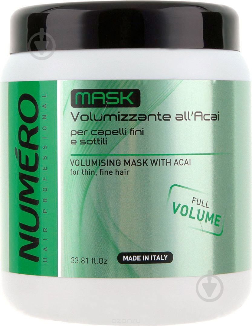 Маска Numero для придания объема волосам с экстрактом асаи 1000 мл - фото 1