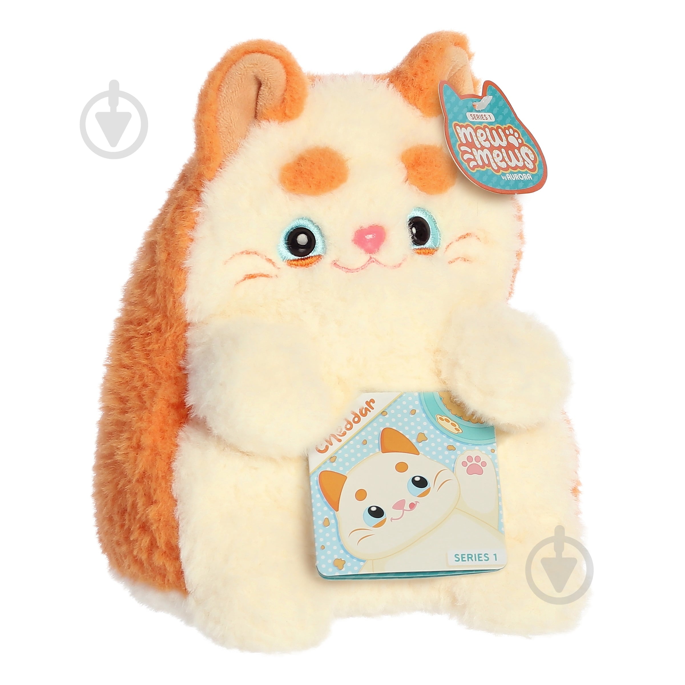 Мягкая игрушка Aurora Кот Чеддер 20 см бело-рыжий 230396G - фото 1 Мягкая игрушка Aurora Кот Чеддер 20 см бело-рыжий 230396G - фото 1
