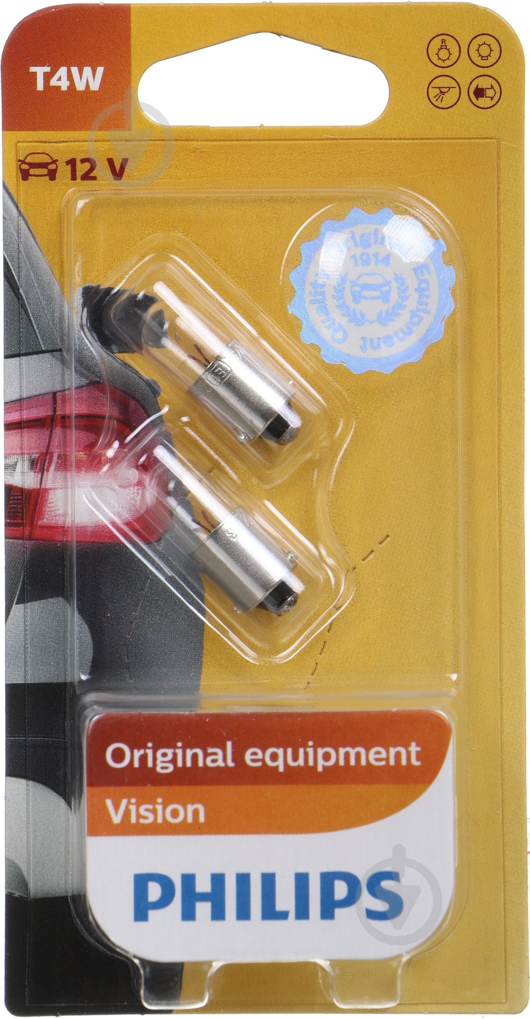 АвтолампаPhilips Vision T4W шт.(PS 12929 B2) - фото 1