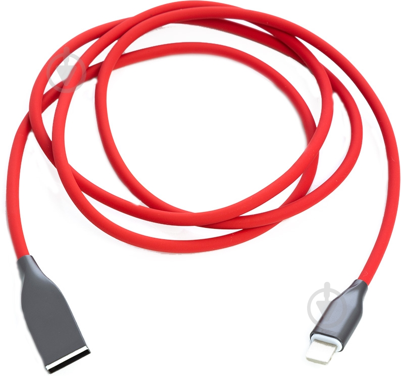 Кабель PowerPlant Lightning – USB 1 м красный (CA911400) - фото 2