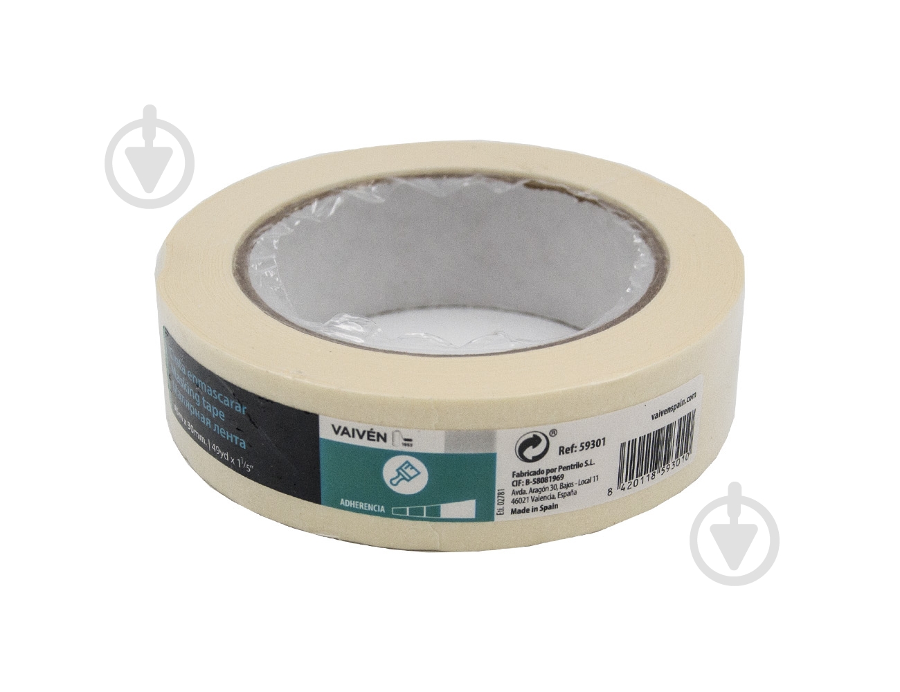 Лента малярная VAIVEN Masking Tape 30 мм x 45 м - фото 1