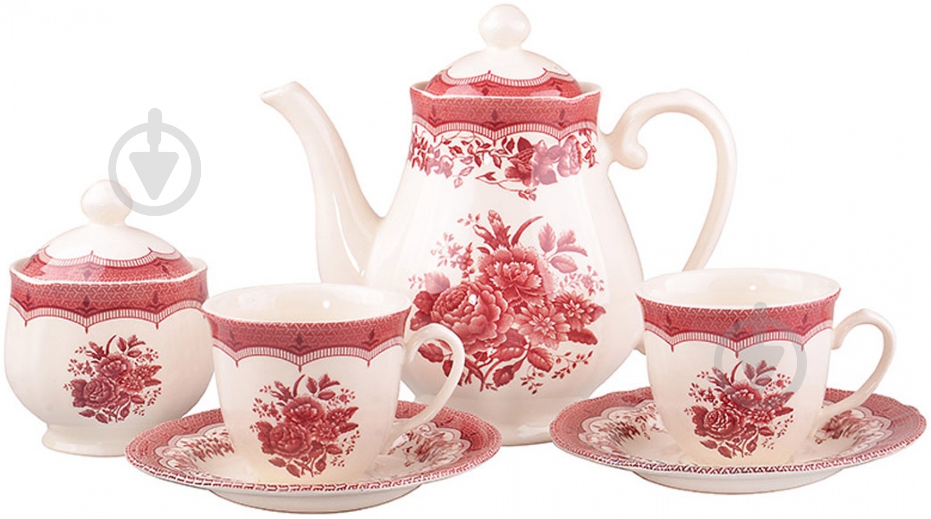 Сервиз чайный Claytan Ceramics Victoria Pink 12 предметов на 6 персон - фото 1