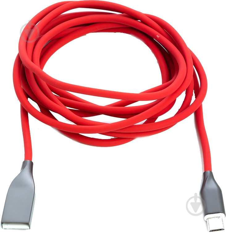 Кабель PowerPlant USB – microUSB 2 м красный (CA911370) - фото 2 Кабель PowerPlant USB – microUSB 2 м красный (CA911370) - фото 2