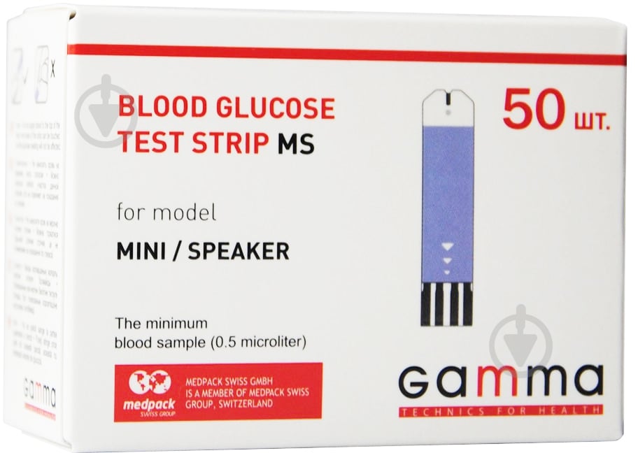 Тест-полоска GAMMA MS 50 шт. - фото 1