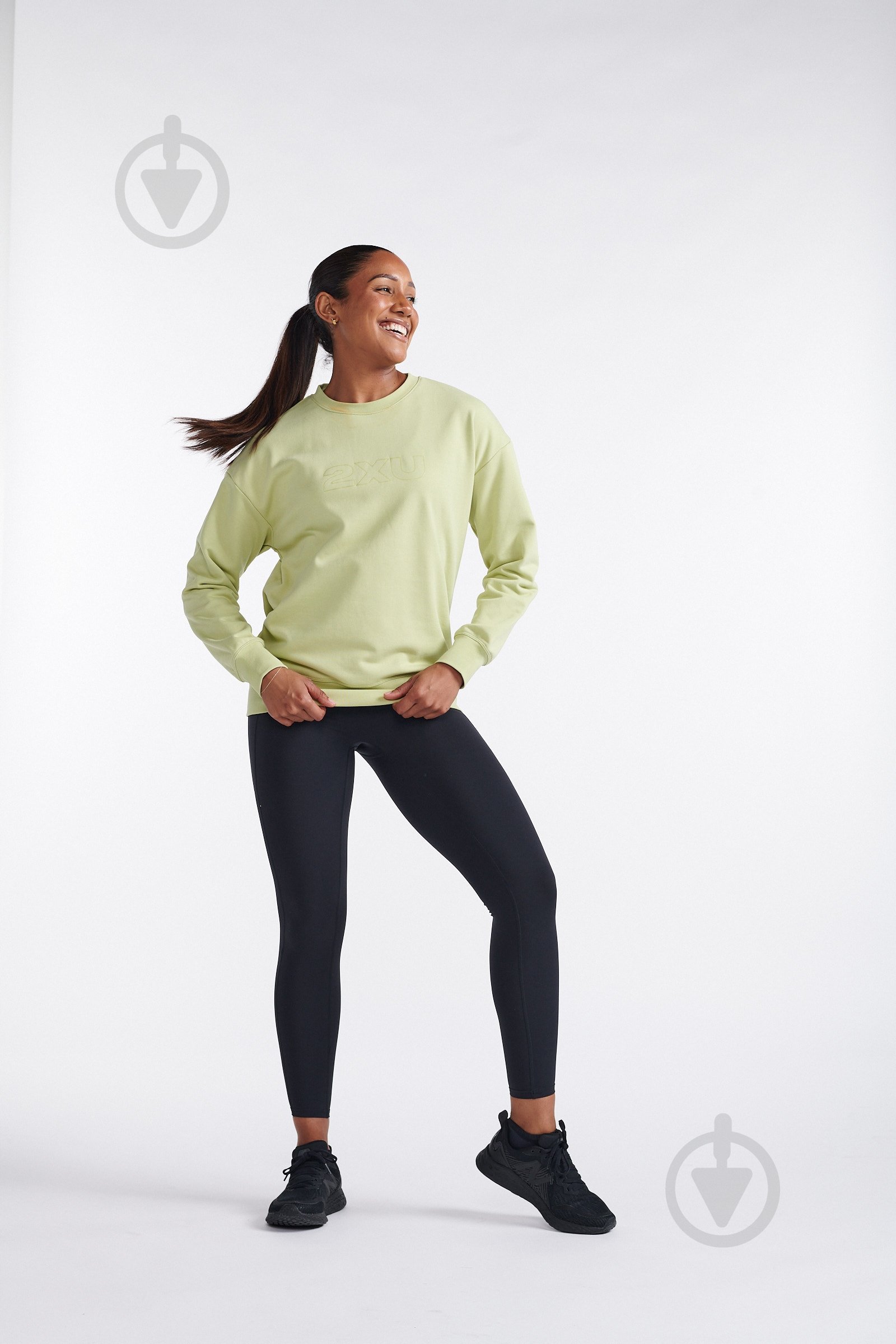 Свитшот 2XU Form French Terry Crew WR7076a_GNM/WHT р.M зеленый - фото 5