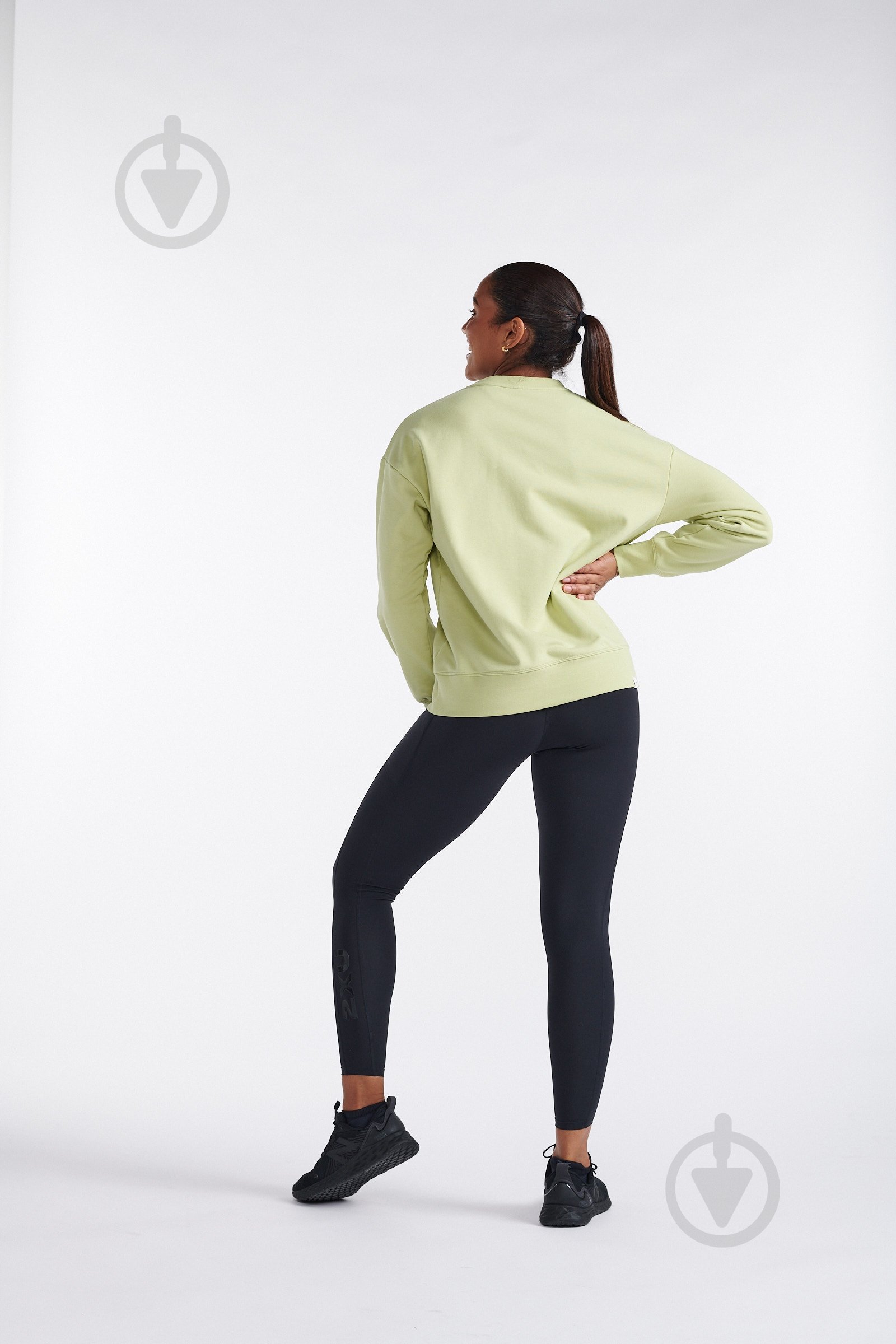 Свитшот 2XU Form French Terry Crew WR7076a_GNM/WHT р.M зеленый - фото 6