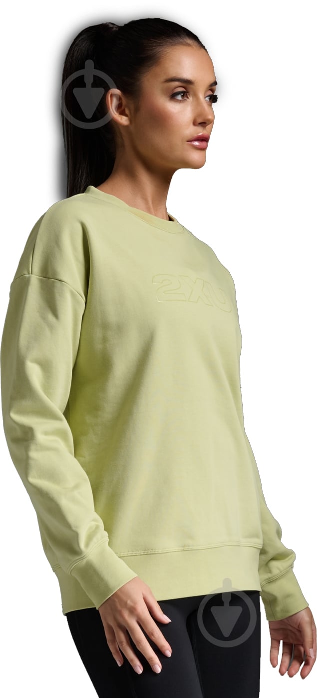 Свитшот 2XU Form French Terry Crew WR7076a_GNM/WHT р.M зеленый - фото 3