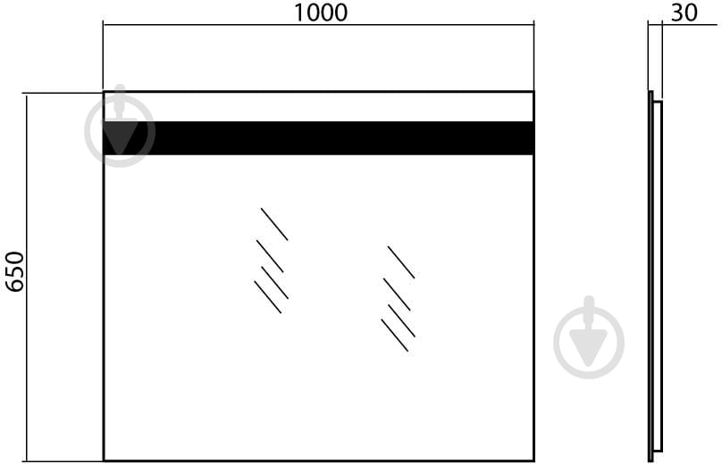 Зеркало Aqua Rodos Элит 100х65 см - фото 6