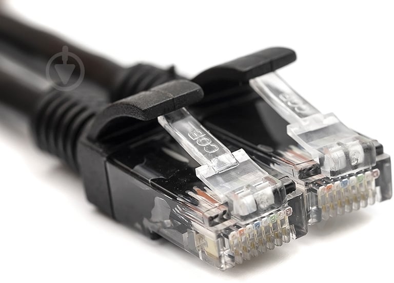 Патч-корд PowerPlant Cat5E UTP 7,5 м черный - фото 1 Патч-корд PowerPlant Cat5E UTP 7,5 м черный - фото 1